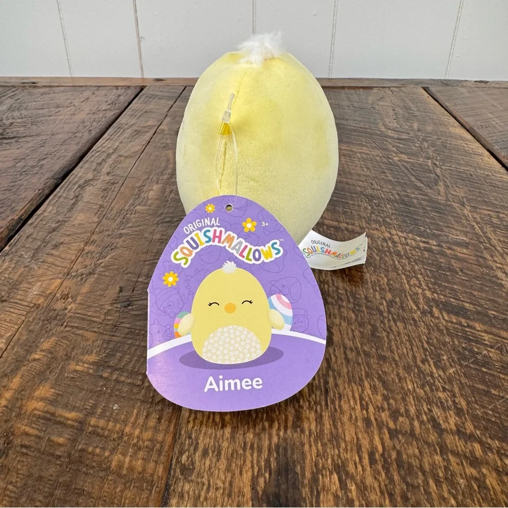 Squishmallows Aimee Chick 4” Plush Easter Yellow Kellytoy NWT - Picture 4 of 8